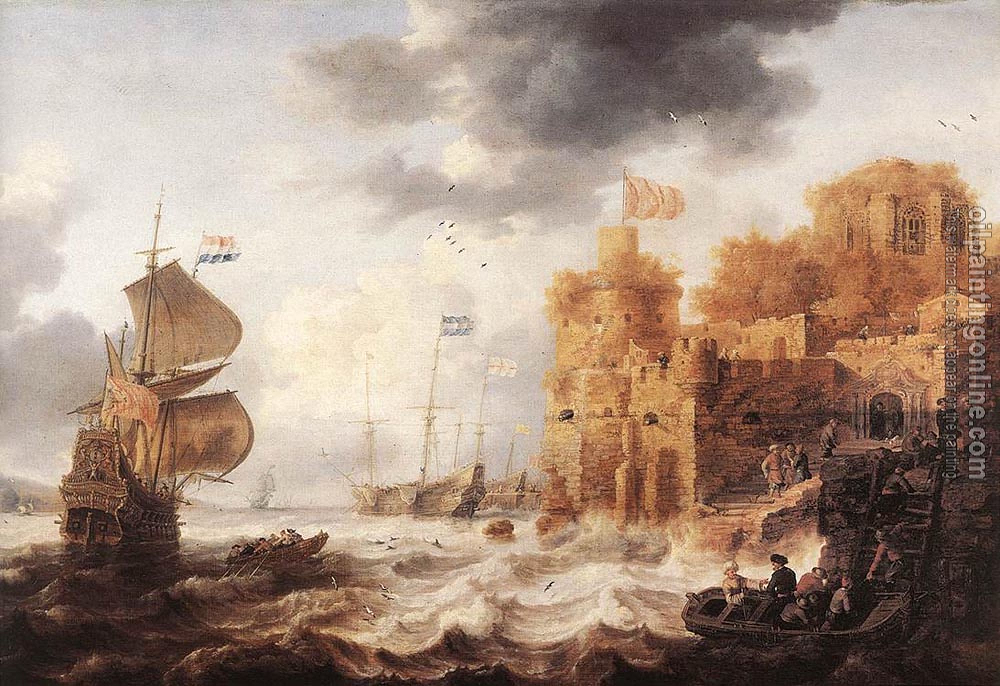 Bonaventura Peeters the Elder - An Oriental Harbour